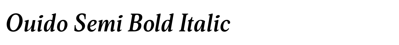 Ouido Semi Bold Italic